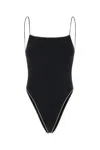 Oseree Black Stretch Nylon Swimsuit In Black