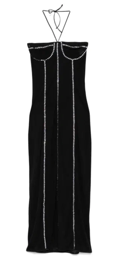 OSEREE OSÉREE BLACK STRETCH TULLE DRESS