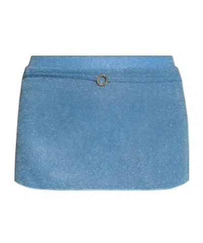 OSEREE GLITTER-DETAILING MINI SKIRT