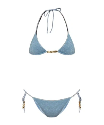 OSEREE OSÉREE EMBELLISHED STRAPE TWO PIECE SWIMSUIT