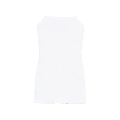 Oseree Sequin-embellished Mini Dress In White