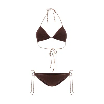 Oseree Brown Elastane Bikini
