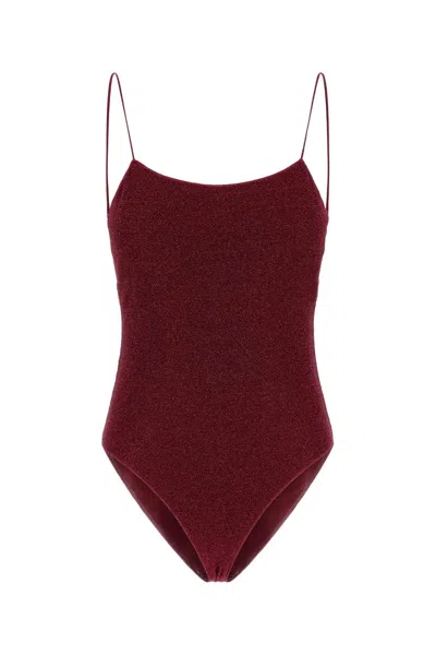 Oseree Oséree Burgundy Nylon Blend Swimsuit