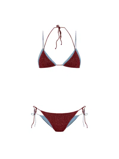 OSEREE OSÉREE BURGUNDY TWO-PIECE SWIMSUIT
