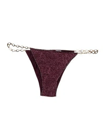 Pre-owned Oseree Chain-link Accents Bottoms W/ Tags In Burgundy