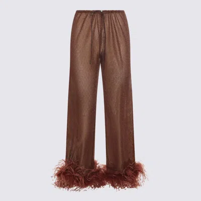 Oseree Chocolate Lumiere Pants In Brown