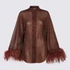 Oseree Chocolate Lumiere Shirt In Brown