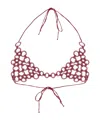 Oseree Circular Detail Bralette Top In Pink