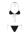 Oseree Oséree Classic Logo Detailed Bikini In Black