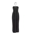 Oseree Crystal-embellised Gem Midi Dress In Black