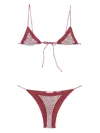 Oseree Bikini Mit Kristallen In Rot