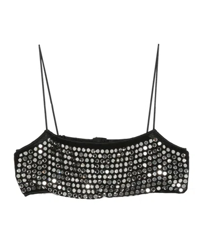 Oseree Crystal-embellished Top