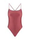 Oseree Crystal-detail Swimsuit In Merlot