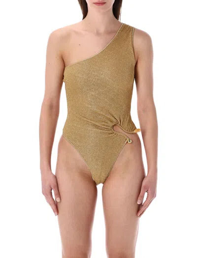 Oseree Decorative-rings Swimsuit In Brown