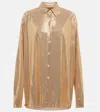 Oseree Disco Metallic Shirt In Gold