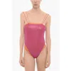Oseree Double Layered Metallic One Piece Swimsuit