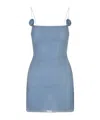 Oseree Sleeveless Strapless Dress In Blue