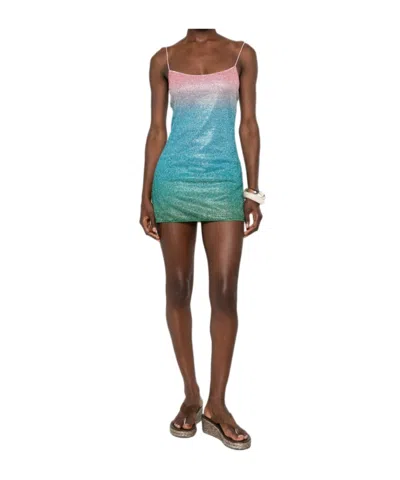 Oseree Lumière Lurex-knit Mini Dress In Multi