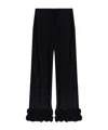 Oseree Elastic Waist Casual Pants In Black