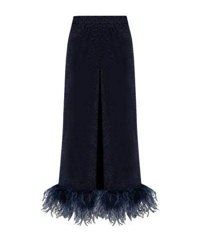 Oseree Elastic Waist Casual Pants In Black