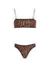 Oseree Embellished Bikini In Brown