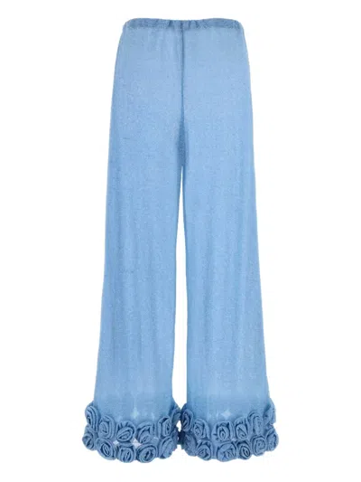 OSEREE EMBELLISHED-HEMLINE TROUSERS