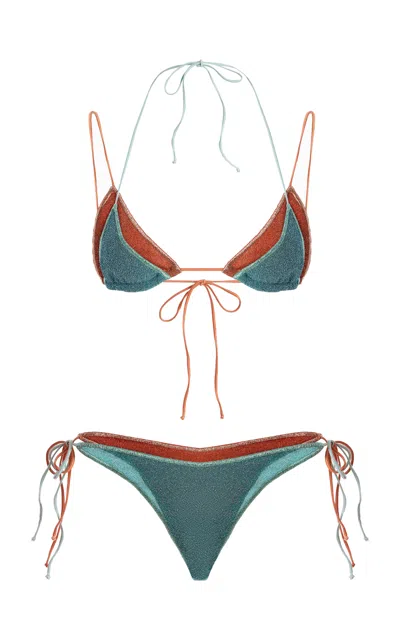 Oseree Exclusive Double Microkini In Blue