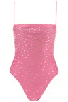 OSEREE FUCHSIA CRYSTAL ONE-PIECE SWIMSUIT FOR WOMEN, SS24 COLLECTION