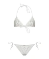 Oseree Crystal-embellished Triangle Bikini In White
