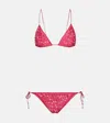 Oseree Gem Embellished Bikini Set In Pink