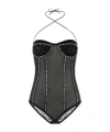 Oseree Gem-embellished Bodysuit