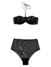 Oseree Gem Necklace Underwear And Body Black