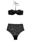 Oseree Gem Necklace Underwear And Body Black