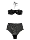 Oseree Gem Necklace Underwear And Body Black