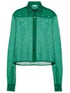 Oseree Gem Crystal-embellished Cotton And Silk Shirt