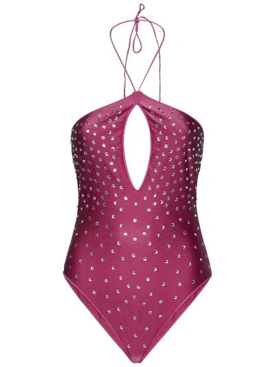 Oseree Gem Swimsuit In Fuxia
