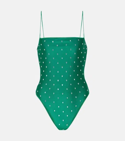 Oseree Gem Swimsuit In Green