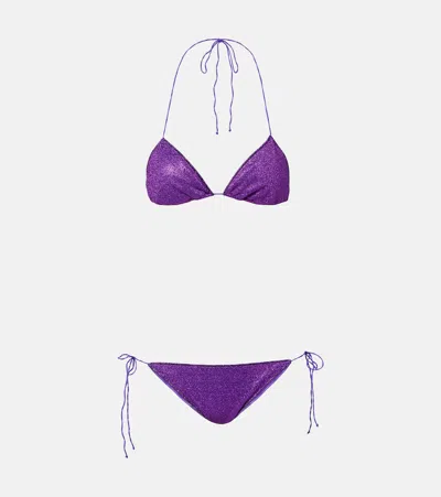 Oseree Oséree Glazed Lumière Bikini In Purple