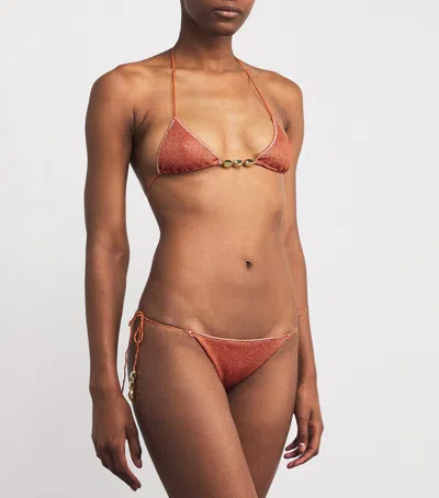 Oseree Glazed Lumière Bikini In Brown