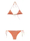 Oseree Glazed Lumière Bikini Set In Orange