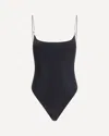 Oseree Luminous Glazed One Piece Swimsuit In Black
