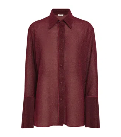 Oseree Glazed Lumière Shirt In Brown