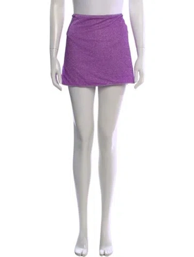 Pre-owned Oseree Glitter Accents Mini Skirt W/ Tags In Purple