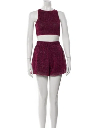 Pre-owned Oseree Glitter Accents Short Set