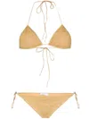 Oseree Lumiere Metallic Triangle-cup Bikini Set In Yellow