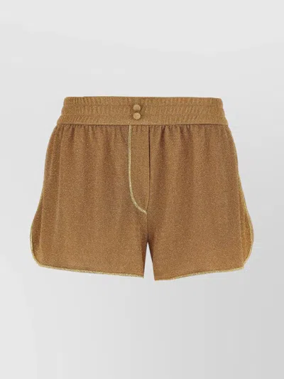 OSEREE GLITTER BUTTON ELASTIC WAISTBAND SHORTS