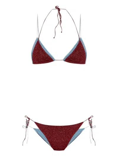 Oseree Bikini Mit Glitter-detail In Brown