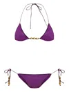 Oseree Glitter-detailing Bikini In Purple