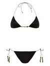 Oseree Glitter-detailing Bikini In Black