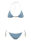 Oseree Glitter-detailing Bikini In Blue